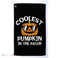 Funny Halloween Coolest Pumpkin In The Patch Cute Gift Golf Towel thumb 0