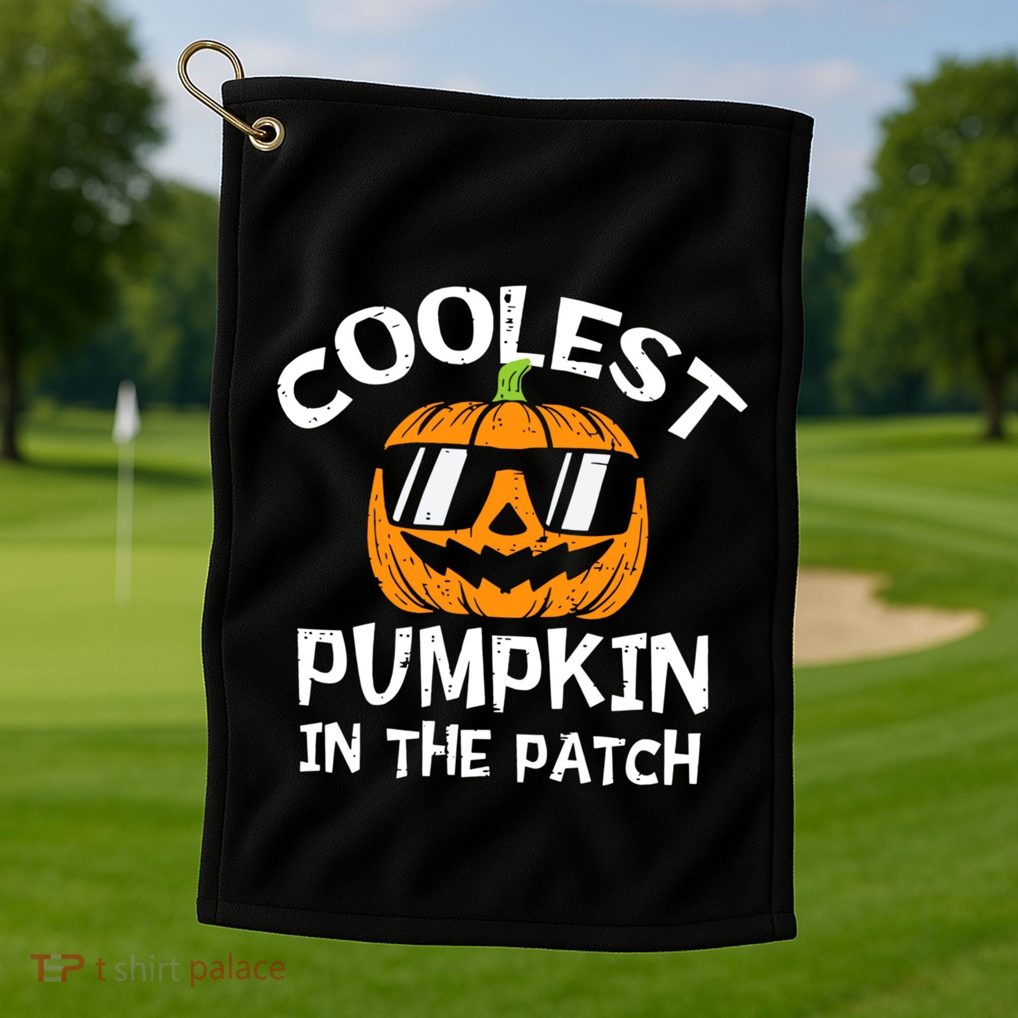 Funny Halloween Coolest Pumpkin In The Patch Cute Gift Golf Towel