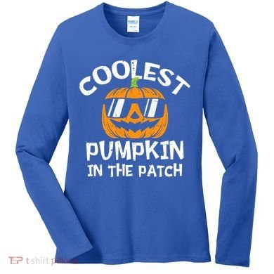Funny Halloween Coolest Pumpkin In The Patch Cute Gift Women's Long Sleeve Shirt