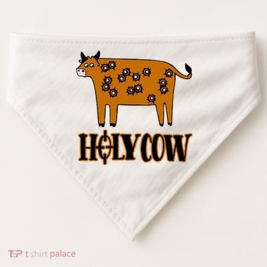 Funny Holy Cow USA-Made Doggie Bandana