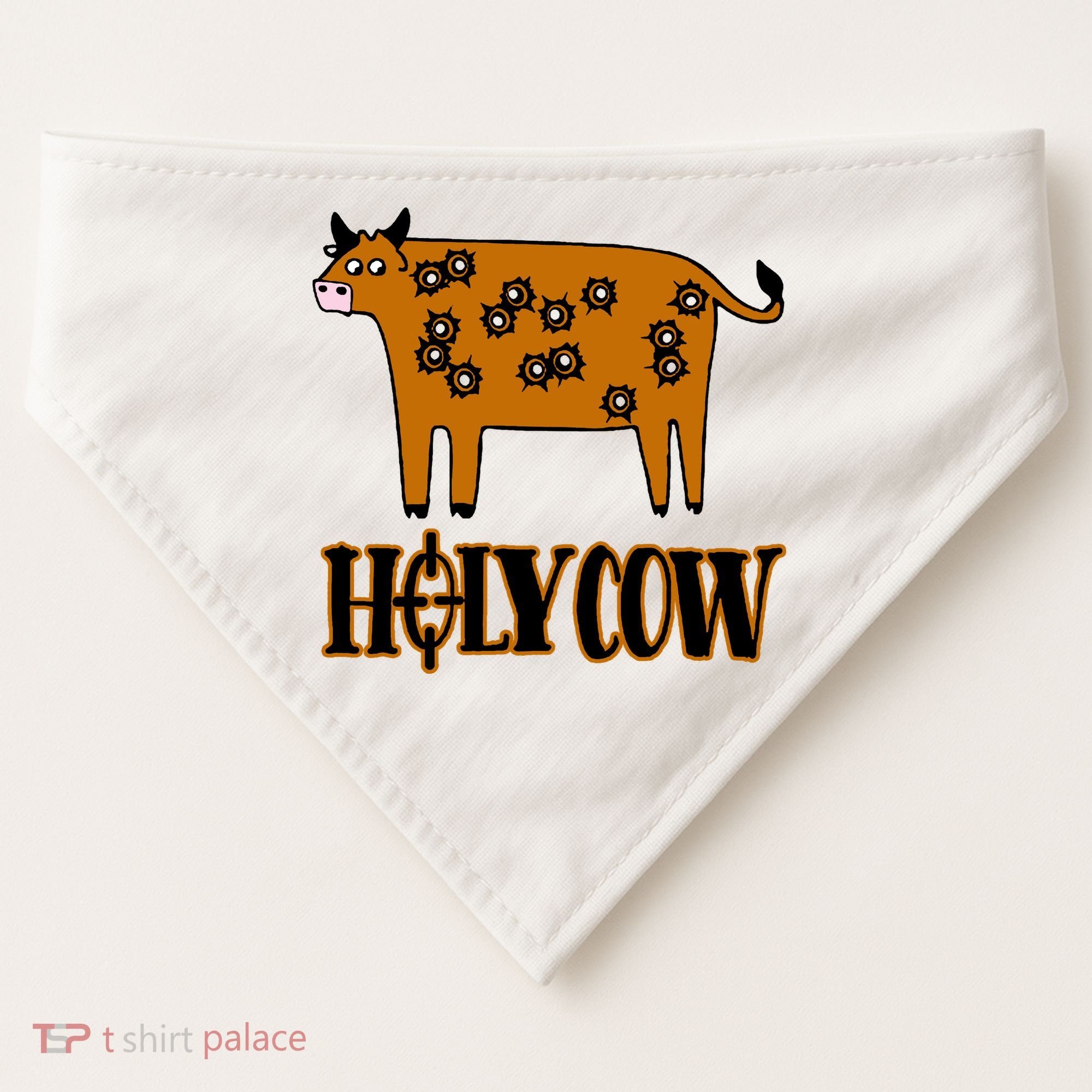 Funny Holy Cow USA-Made Doggie Bandana