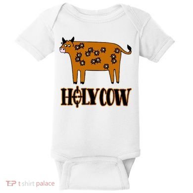Funny Holy Cow Baby Bodysuit