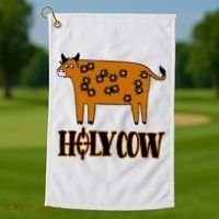 Funny Holy Cow Golf Towel thumb 1
