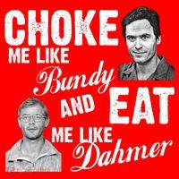 Funny Halloween, Cute Halloween, Choke Me Like Bundy Eat Me Like Dahmer Santa Hat thumb 1