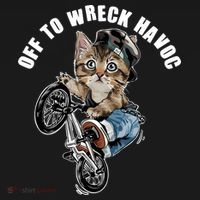 Funny Hiphop Cat Off To Wreck Havoc Toddler Hoodie thumb 2