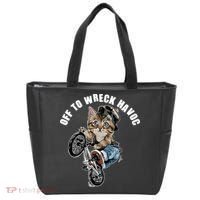 Funny Hiphop Cat Off To Wreck Havoc Tote Bag thumb 0