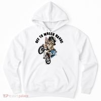 Funny Hiphop Cat Off To Wreck Havoc Hoodie thumb 0