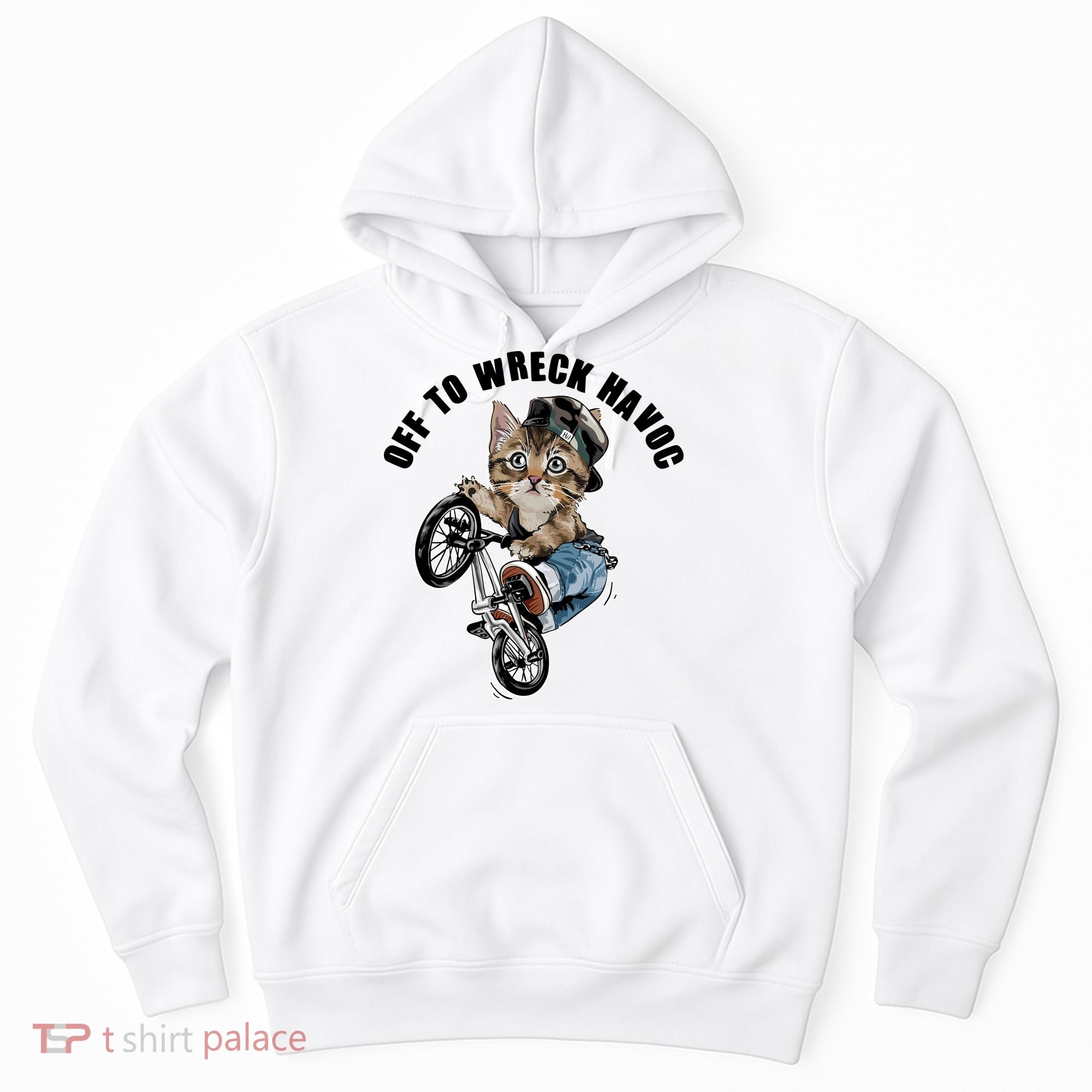 Funny Hiphop Cat Off To Wreck Havoc Hoodie