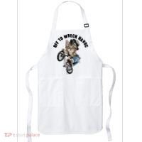 Funny Hiphop Cat Off To Wreck Havoc Apron thumb 0