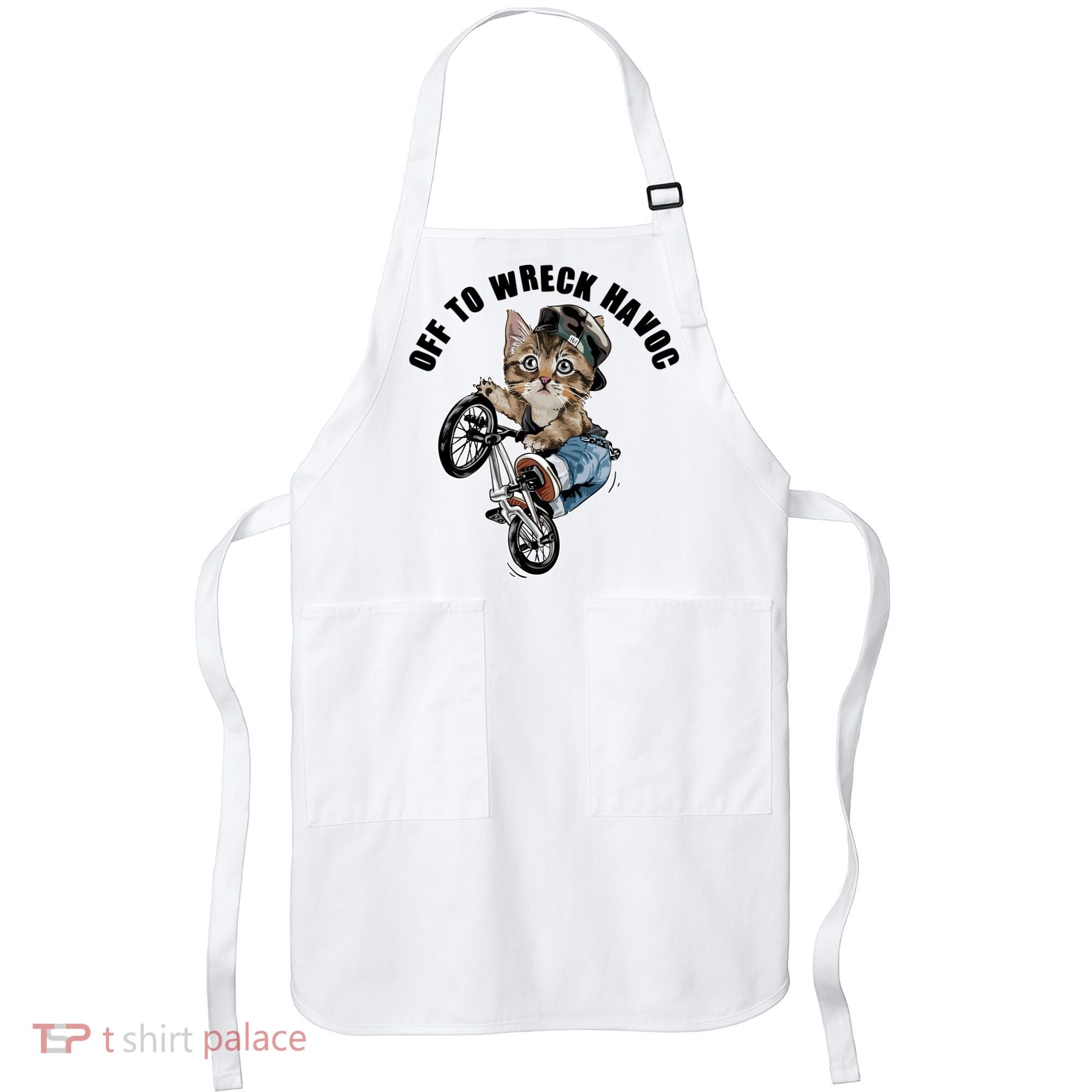 Funny Hiphop Cat Off To Wreck Havoc Apron