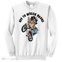 Funny Hiphop Cat Off To Wreck Havoc Sweatshirt thumb 0