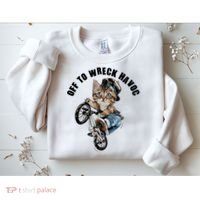 Funny Hiphop Cat Off To Wreck Havoc Sweatshirt thumb 2