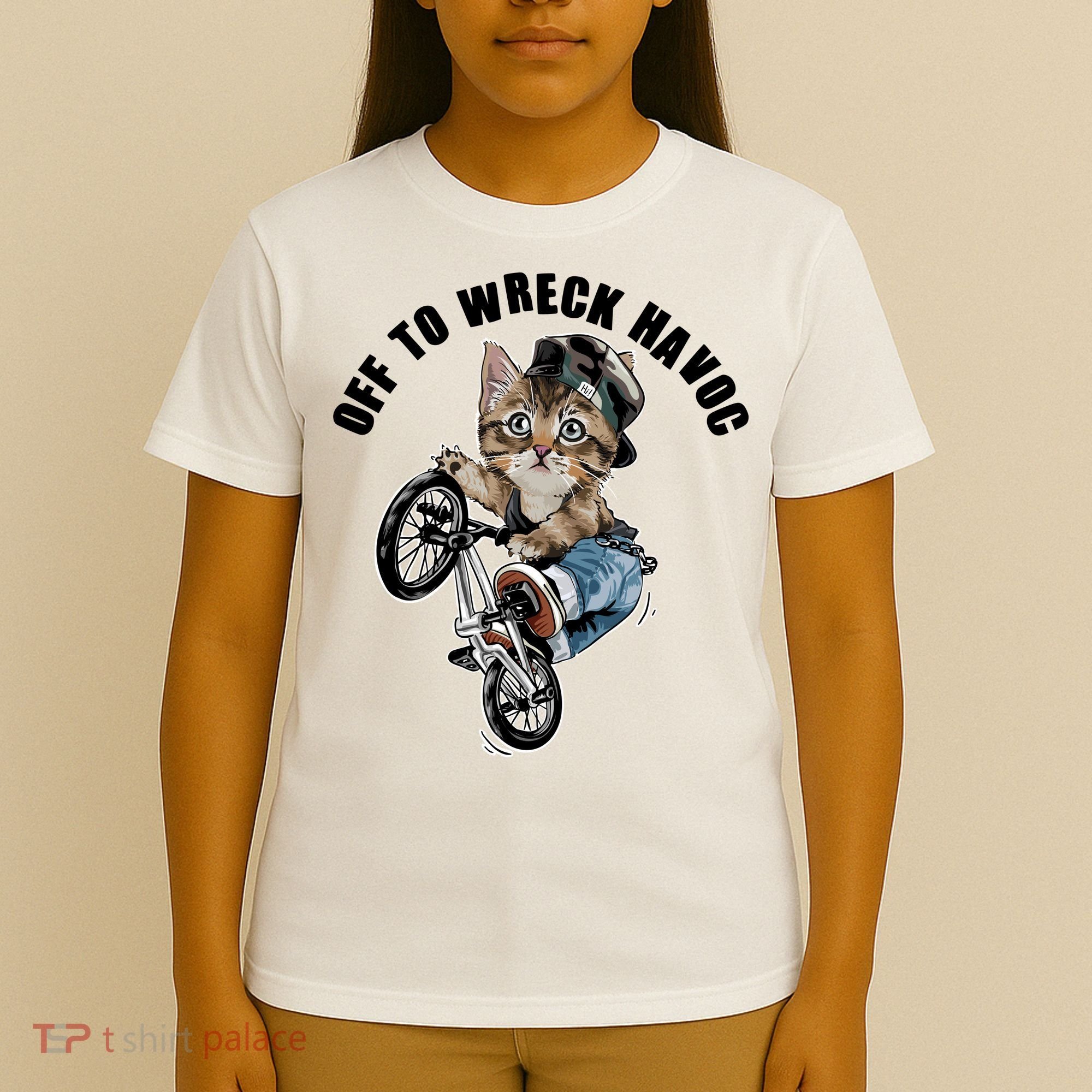 Funny Hiphop Cat Off To Wreck Havoc T-Shirt