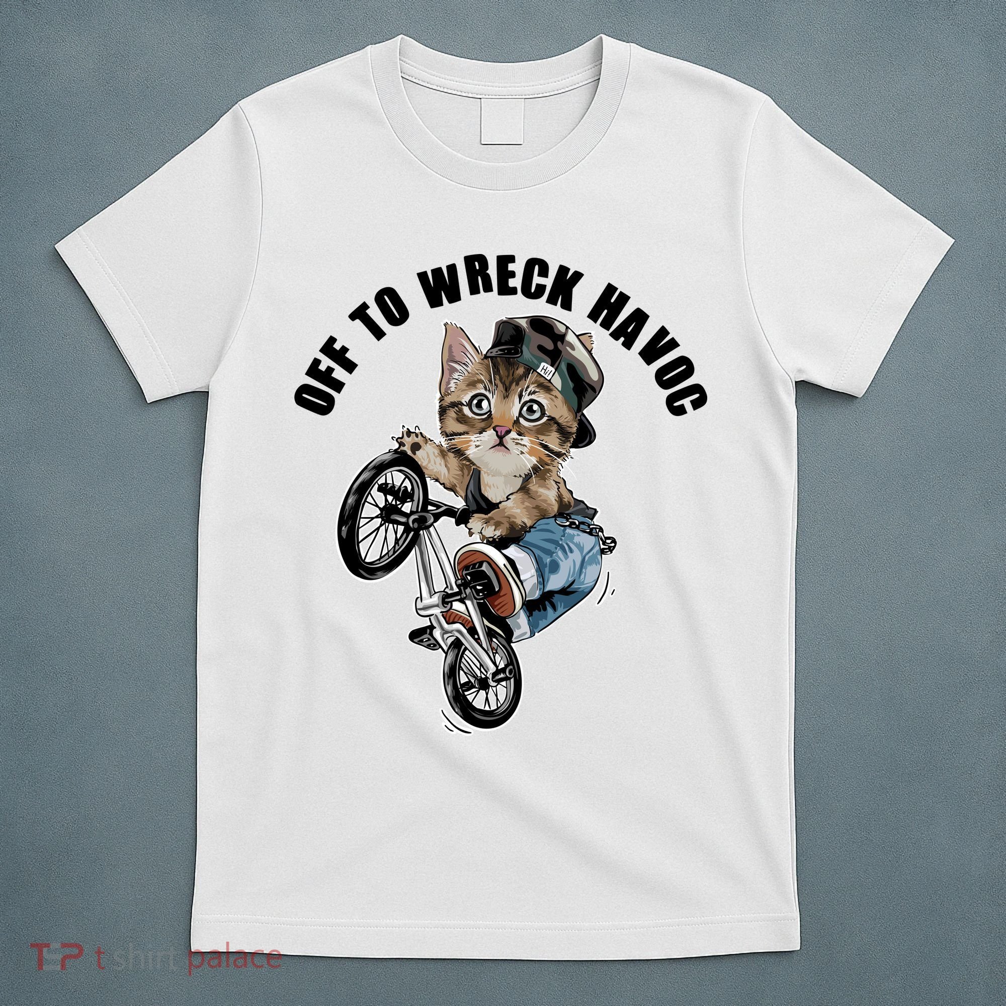 Funny Hiphop Cat Off To Wreck Havoc T-Shirt
