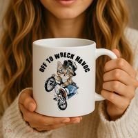 Funny Hiphop Cat Off To Wreck Havoc Coffee Mug thumb 3