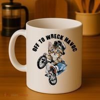 Funny Hiphop Cat Off To Wreck Havoc Coffee Mug thumb 4
