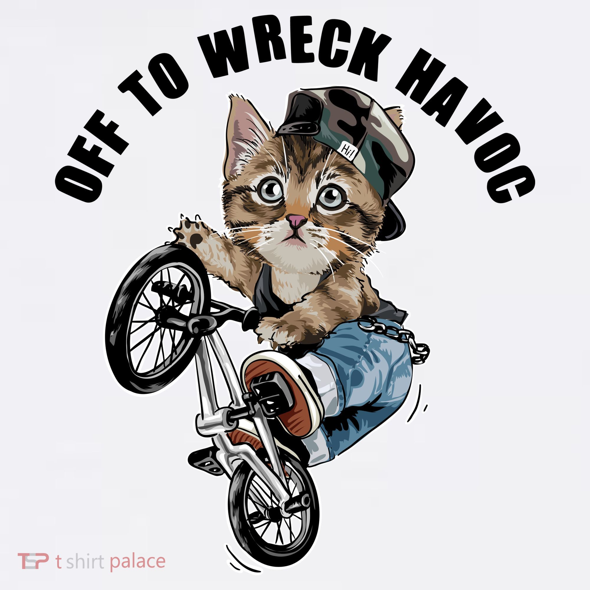 Funny Hiphop Cat Off To Wreck Havoc Beanie
