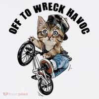 Funny Hiphop Cat Off To Wreck Havoc Mousepad thumb 1