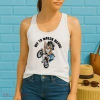 Funny Hiphop Cat Off To Wreck Havoc Women's Tank Top thumb 2