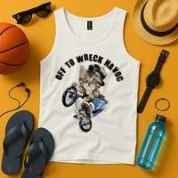 Funny Hiphop Cat Off To Wreck Havoc Tank Top thumb 4