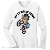 Funny Hiphop Cat Off To Wreck Havoc Women's Long Sleeve Shirt thumb 0