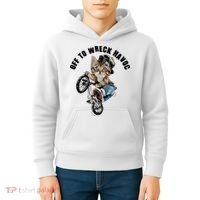 Funny Hiphop Cat Off To Wreck Havoc Kids Hoodie thumb 4