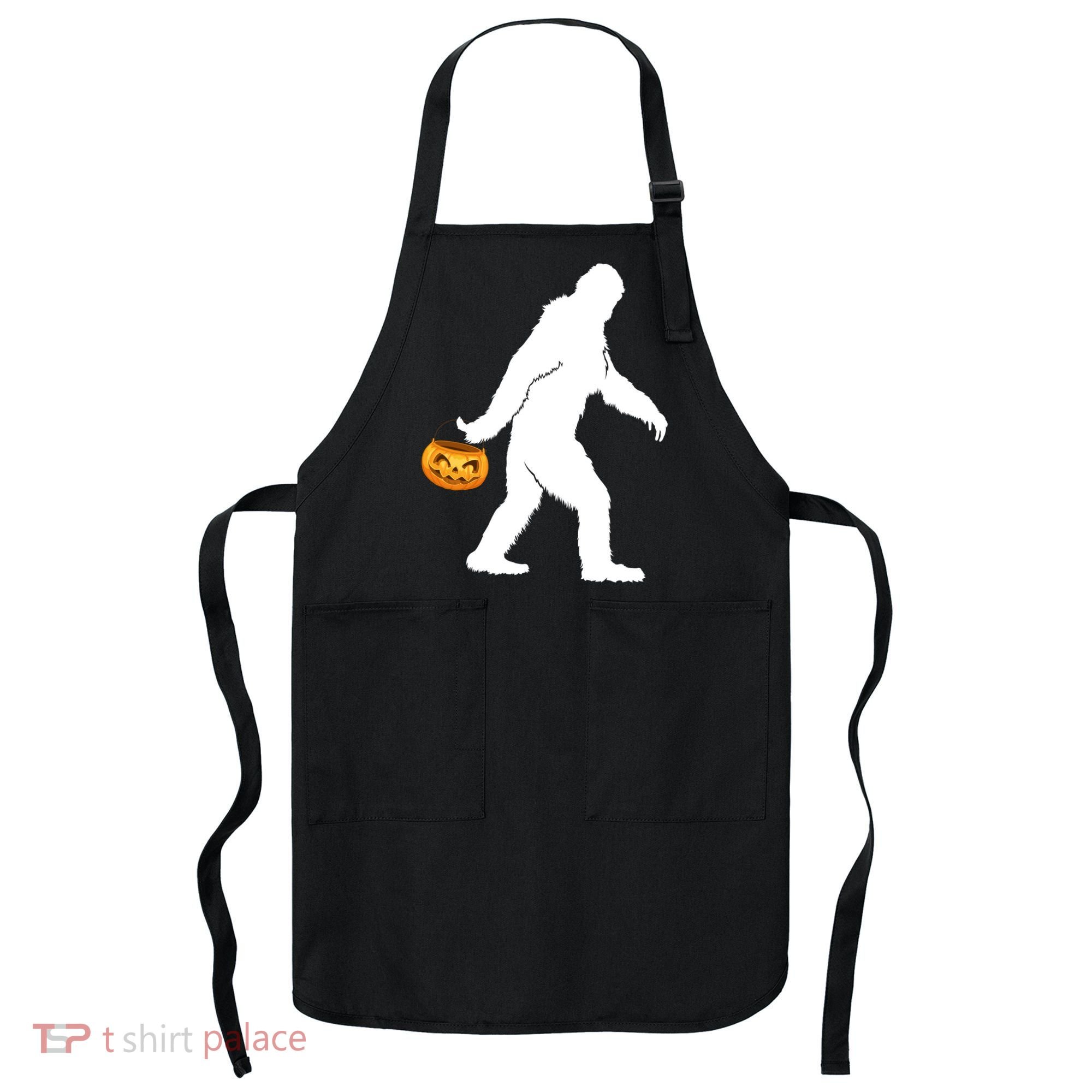 Funny Halloween, Cute Halloween, Bigfoot Sasquatch Halloween Pumpkin Apron