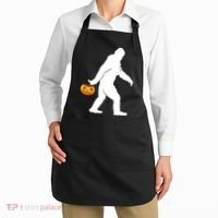 Funny Halloween, Cute Halloween, Bigfoot Sasquatch Halloween Pumpkin Apron thumb 2