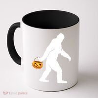 Funny Halloween, Cute Halloween, Bigfoot Sasquatch Halloween Pumpkin Coffee Mug thumb 0