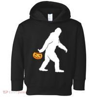 Funny Halloween, Cute Halloween, Bigfoot Sasquatch Halloween Pumpkin Toddler Hoodie thumb 0