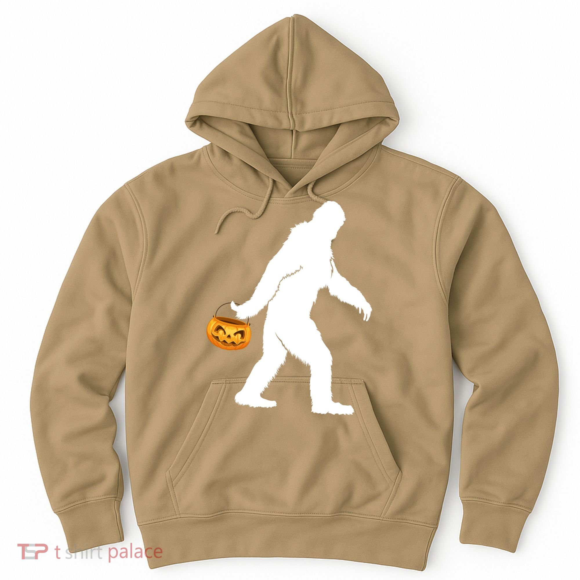 Funny Halloween, Cute Halloween, Bigfoot Sasquatch Halloween Pumpkin Hoodie