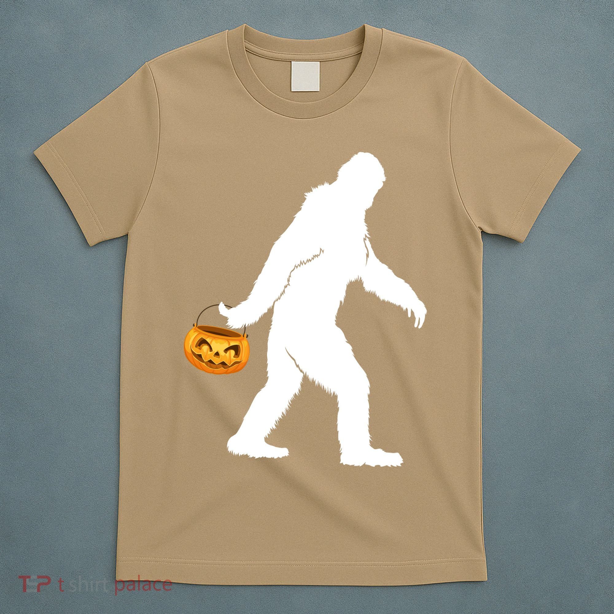 Funny Halloween, Cute Halloween, Bigfoot Sasquatch Halloween Pumpkin T-Shirt