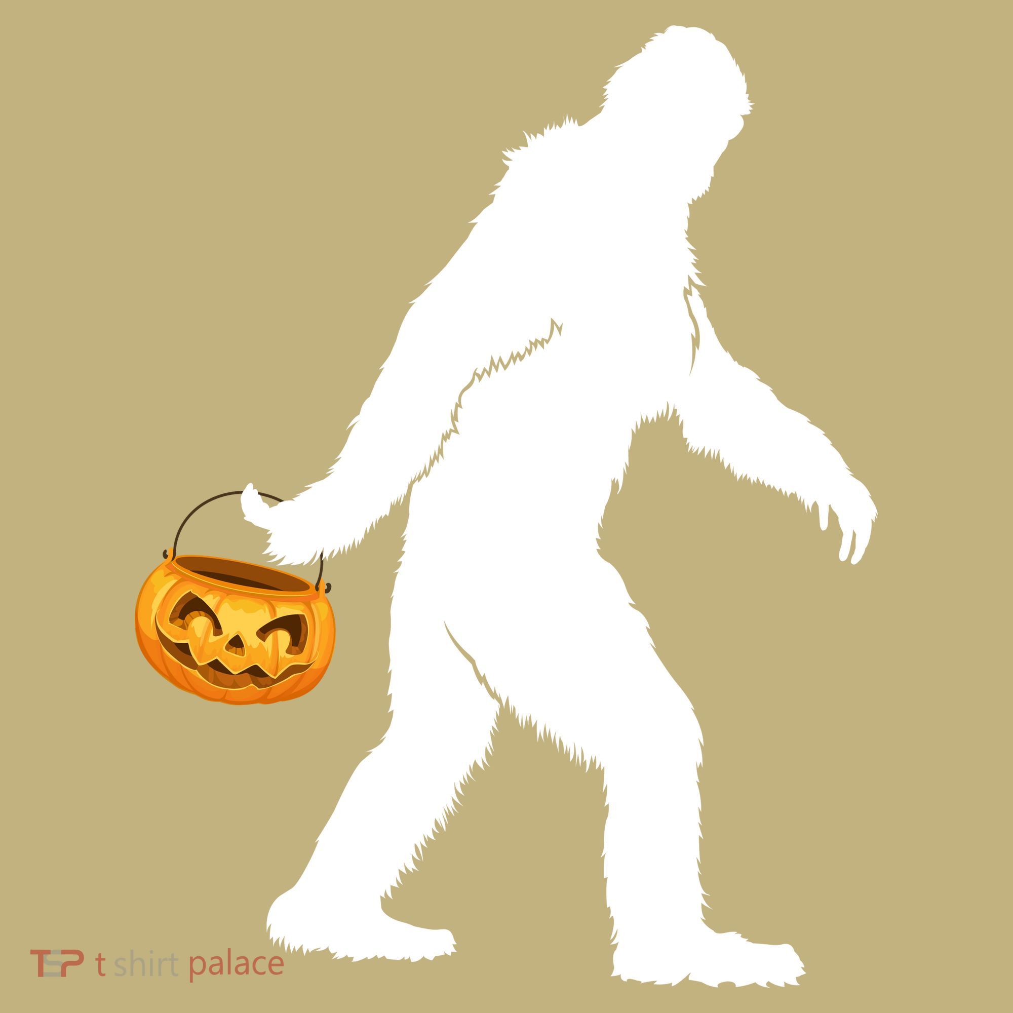 Funny Halloween, Cute Halloween, Bigfoot Sasquatch Halloween Pumpkin T-Shirt