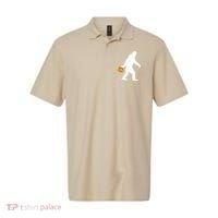 Funny Halloween, Cute Halloween, Bigfoot Sasquatch Halloween Pumpkin Polo thumb 0