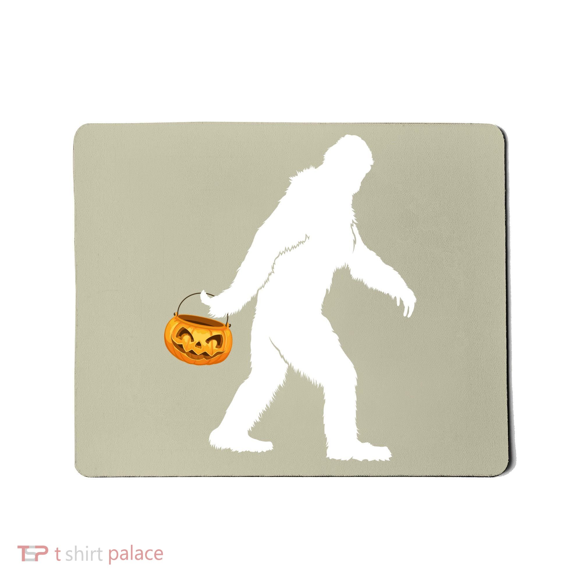 Funny Halloween, Cute Halloween, Bigfoot Sasquatch Halloween Pumpkin Mousepad