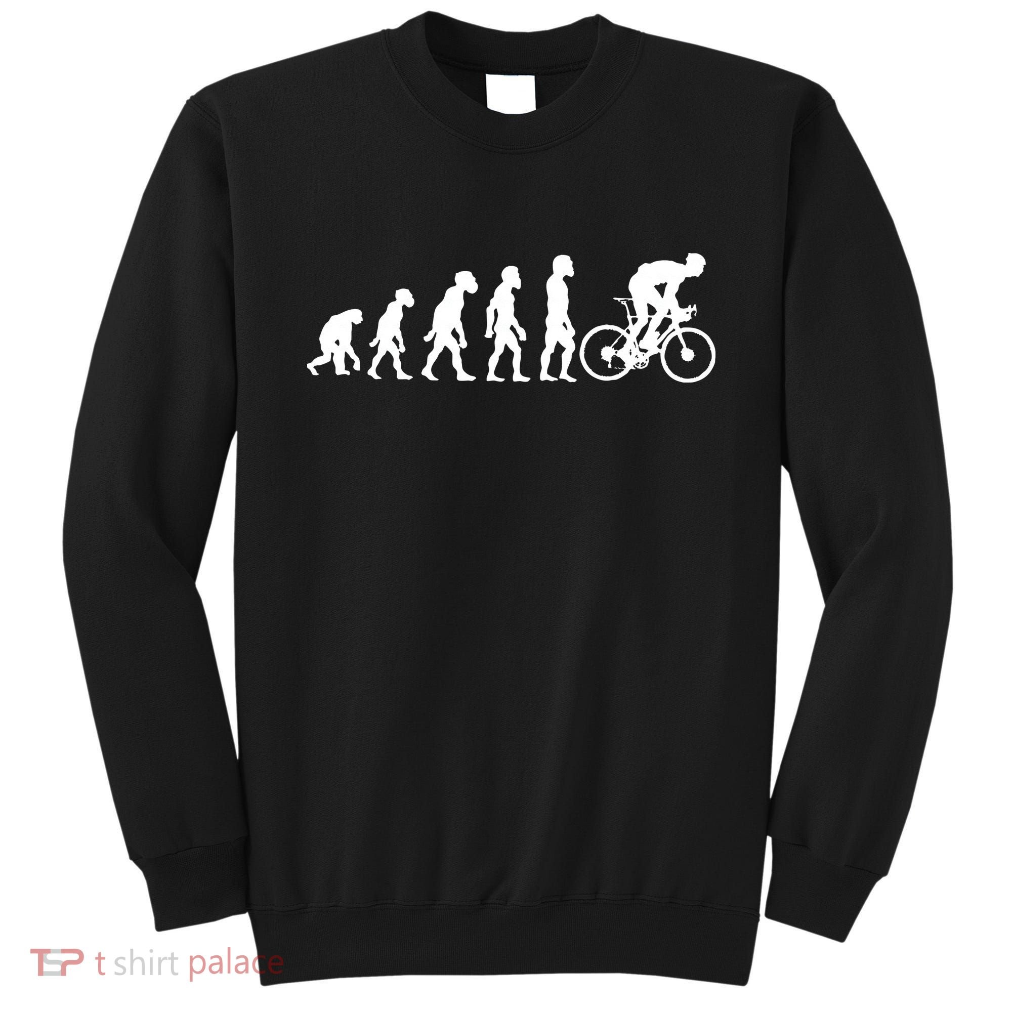 Funny Human Cycling Evolution Athlete Bike Cyclist Biker Sweatshirt