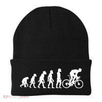 Funny Human Cycling Evolution Athlete Bike Cyclist Biker Beanie thumb 0