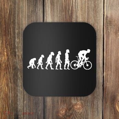 Funny Human Cycling Evolution Athlete Bike Cyclist Biker Coaster