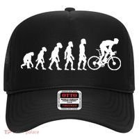 Funny Human Cycling Evolution Athlete Bike Cyclist Biker Hat thumb 0