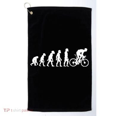 Funny Human Cycling Evolution Athlete Bike Cyclist Biker Golf Towel