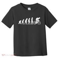 Funny Human Cycling Evolution Athlete Bike Cyclist Biker Toddler T-Shirt thumb 0