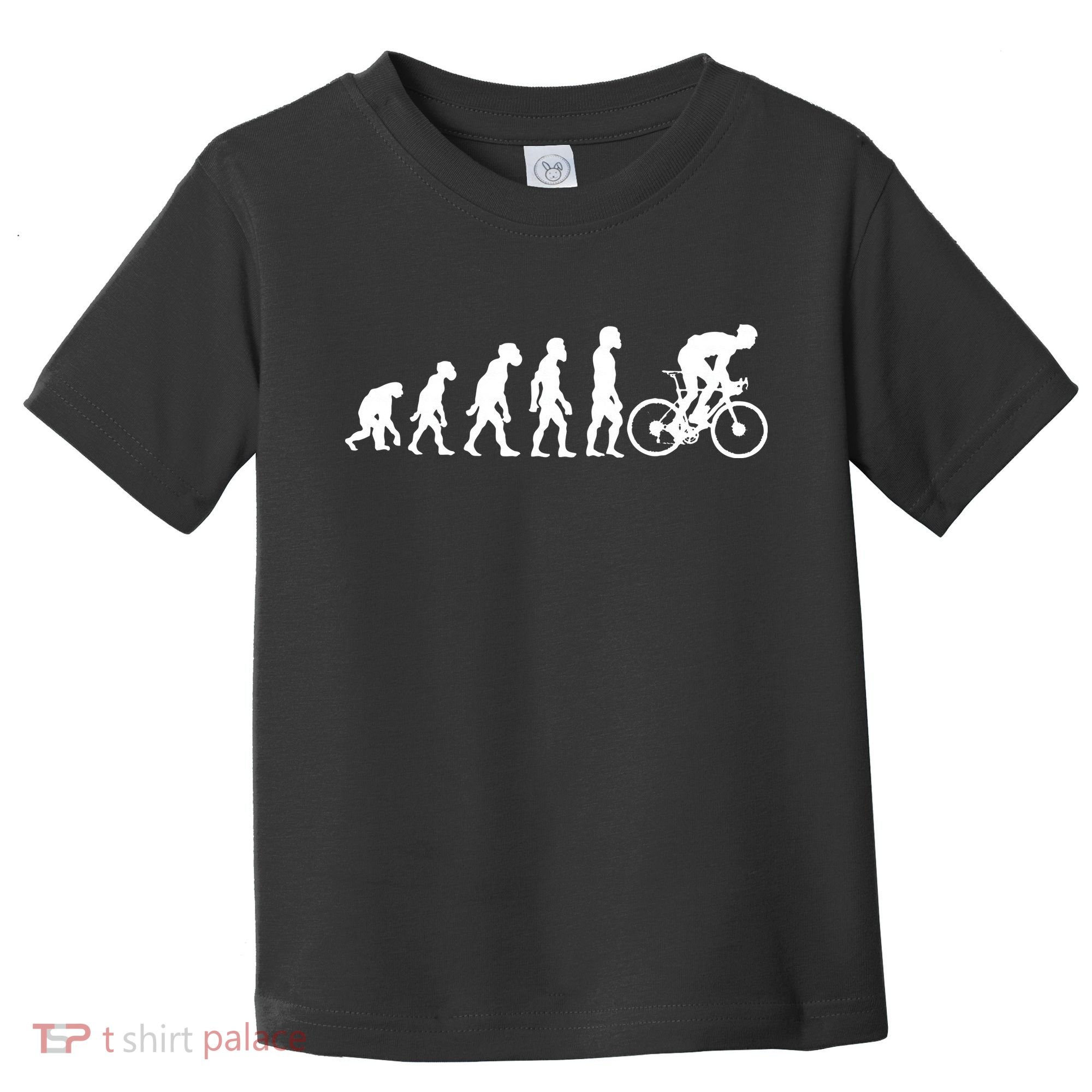 Funny Human Cycling Evolution Athlete Bike Cyclist Biker Toddler T-Shirt
