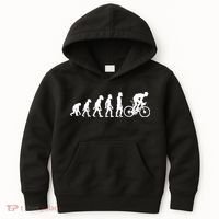 Funny Human Cycling Evolution Athlete Bike Cyclist Biker Kids Hoodie thumb 0