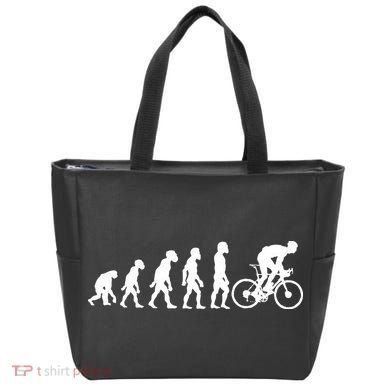 Funny Human Cycling Evolution Athlete Bike Cyclist Biker Tote Bag