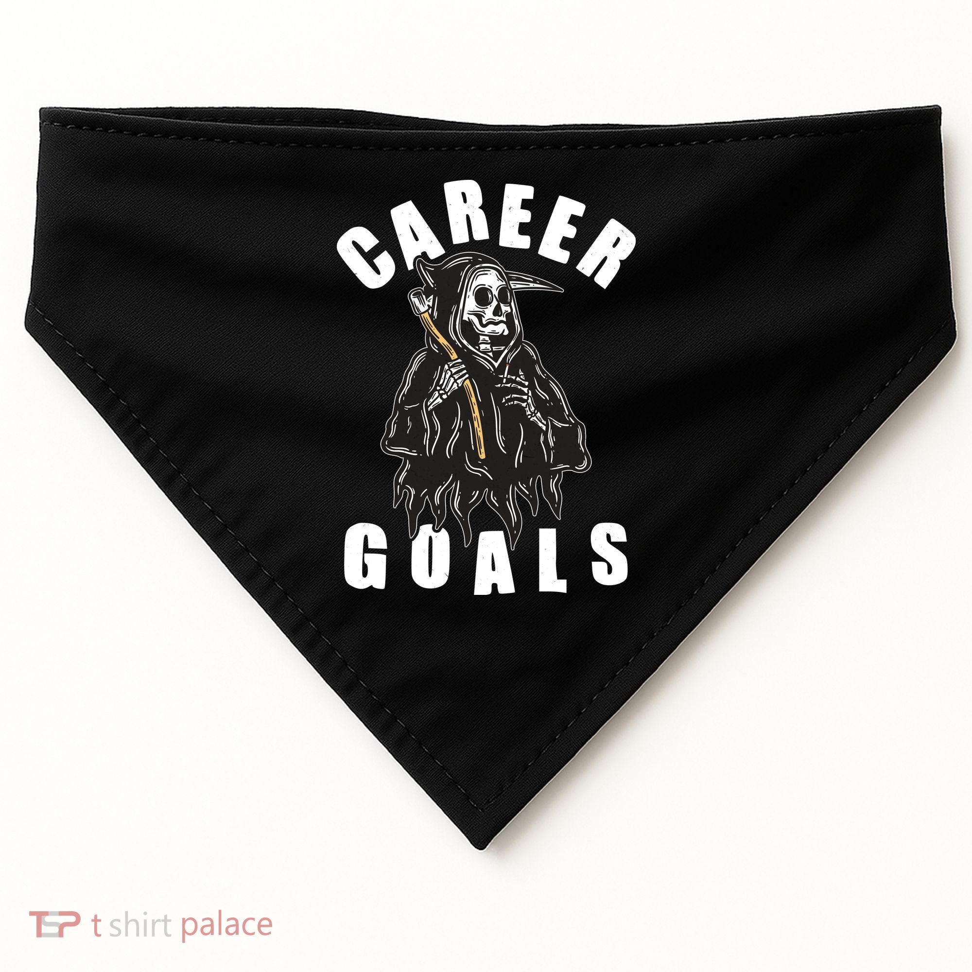 Funny Halloween Career Goals Grim Reaper USA-Made Doggie Bandana