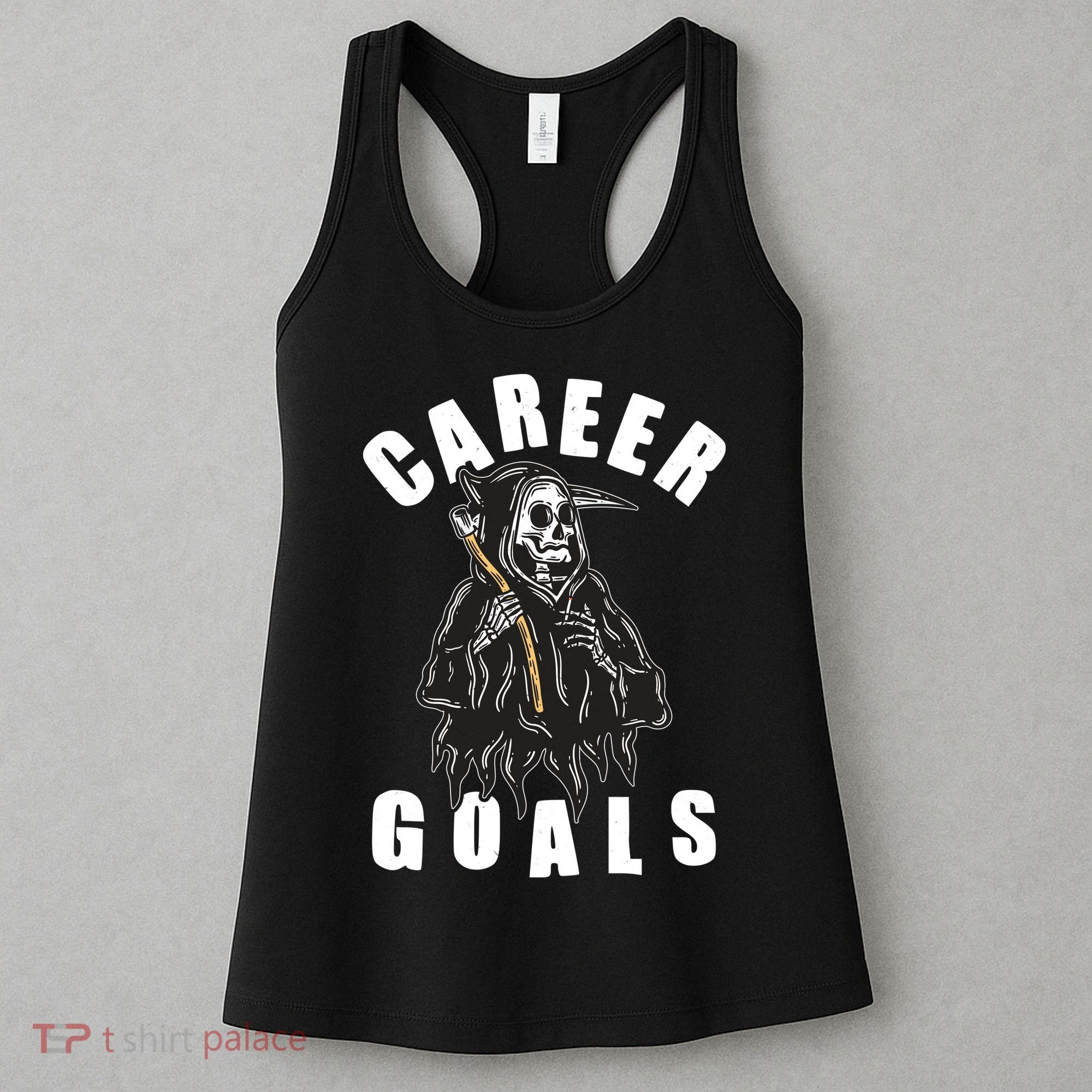 Funny Halloween Career Goals Grim Reaper Women's Tank Top
