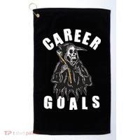 Funny Halloween Career Goals Grim Reaper Golf Towel thumb 0