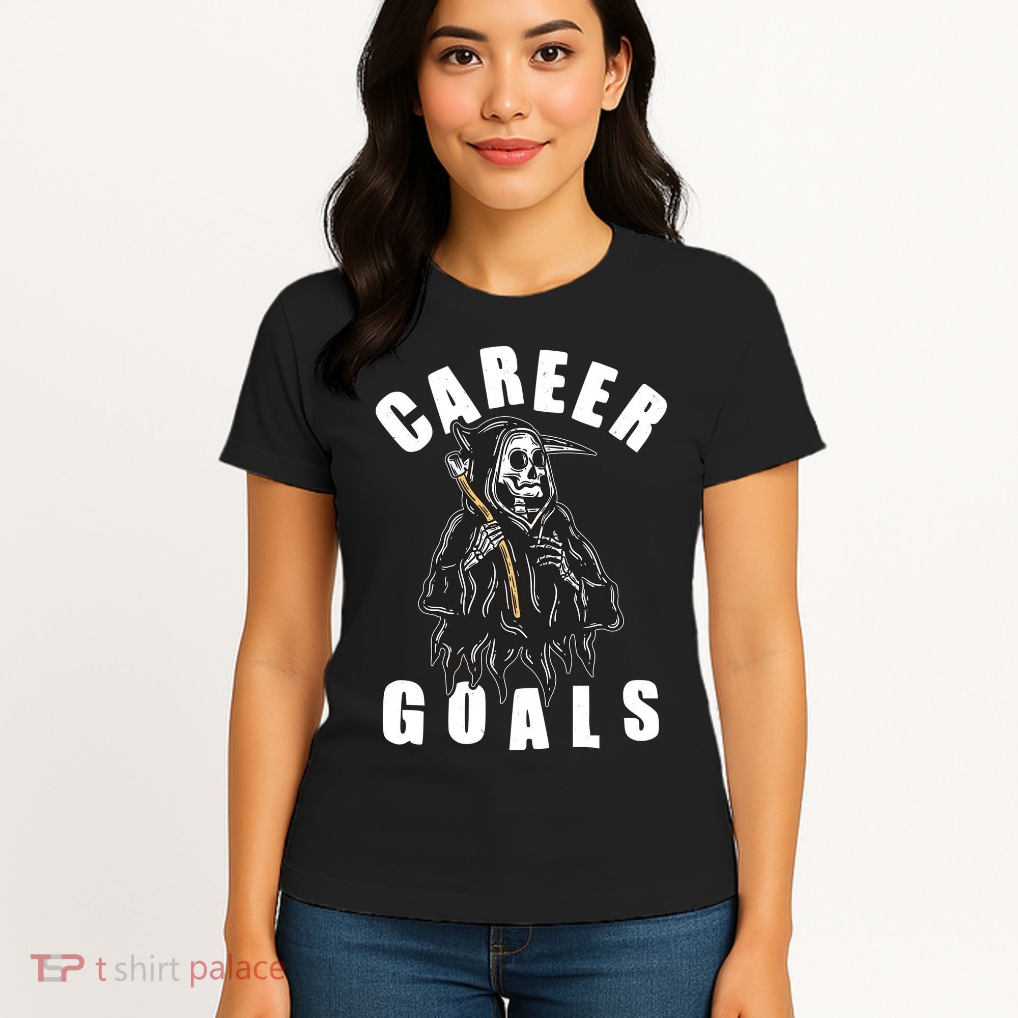 Funny Halloween Career Goals Grim Reaper Women's T-Shirt