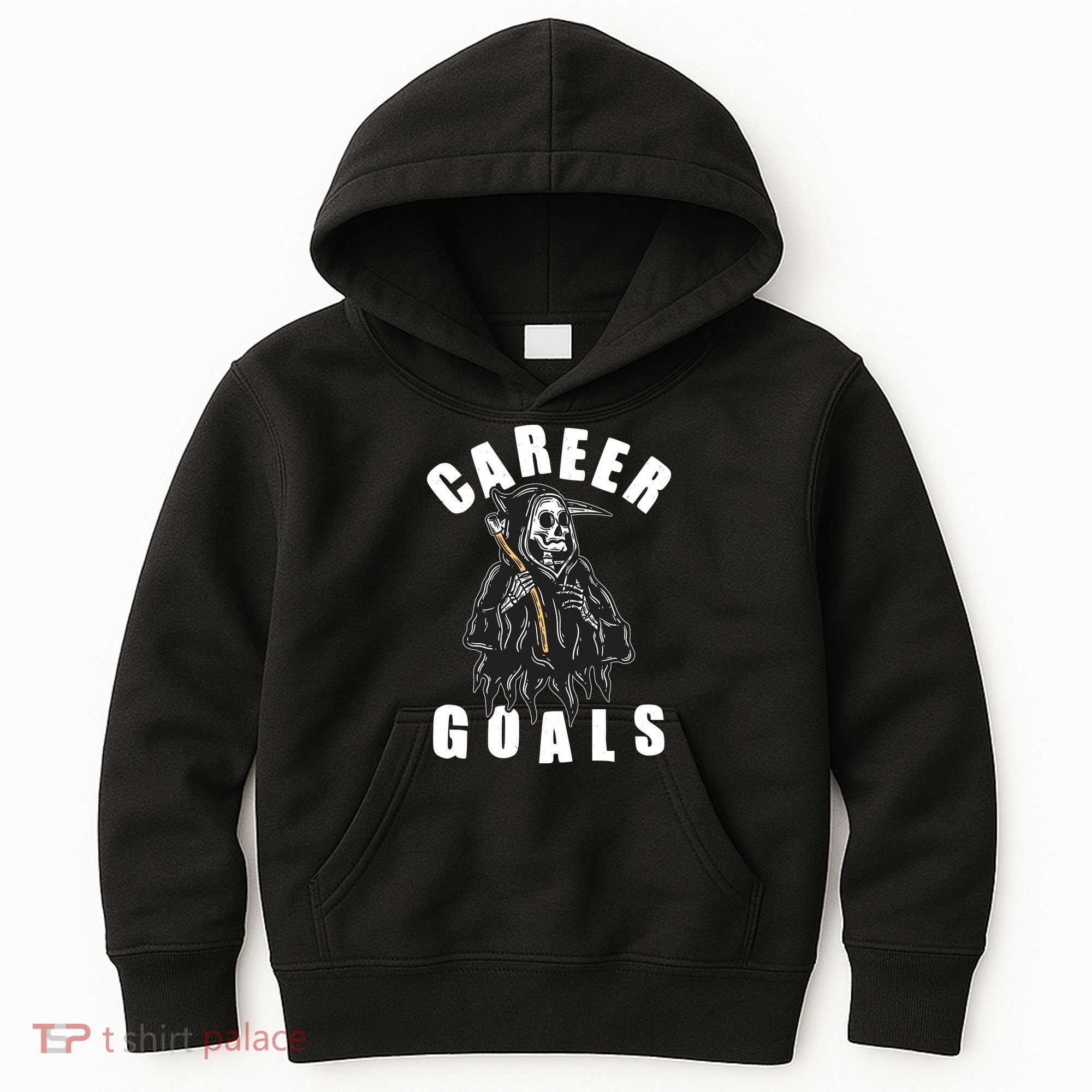 Funny Halloween Career Goals Grim Reaper Kids Hoodie