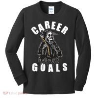 Funny Halloween Career Goals Grim Reaper Kids Long Sleeve Shirt thumb 0